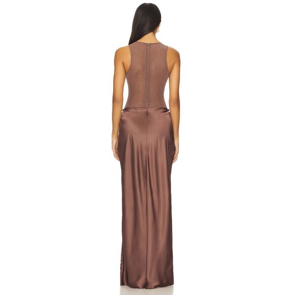 NBD Fiza Maxi Dress in Brown XSmalll New Without Tags Womens - Picture 2 of 9